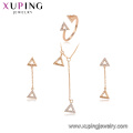 64508 Xuping China wholesale jewellery designs pictures refined triangle shaped jewelry set